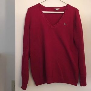 Lacoste red sweater
